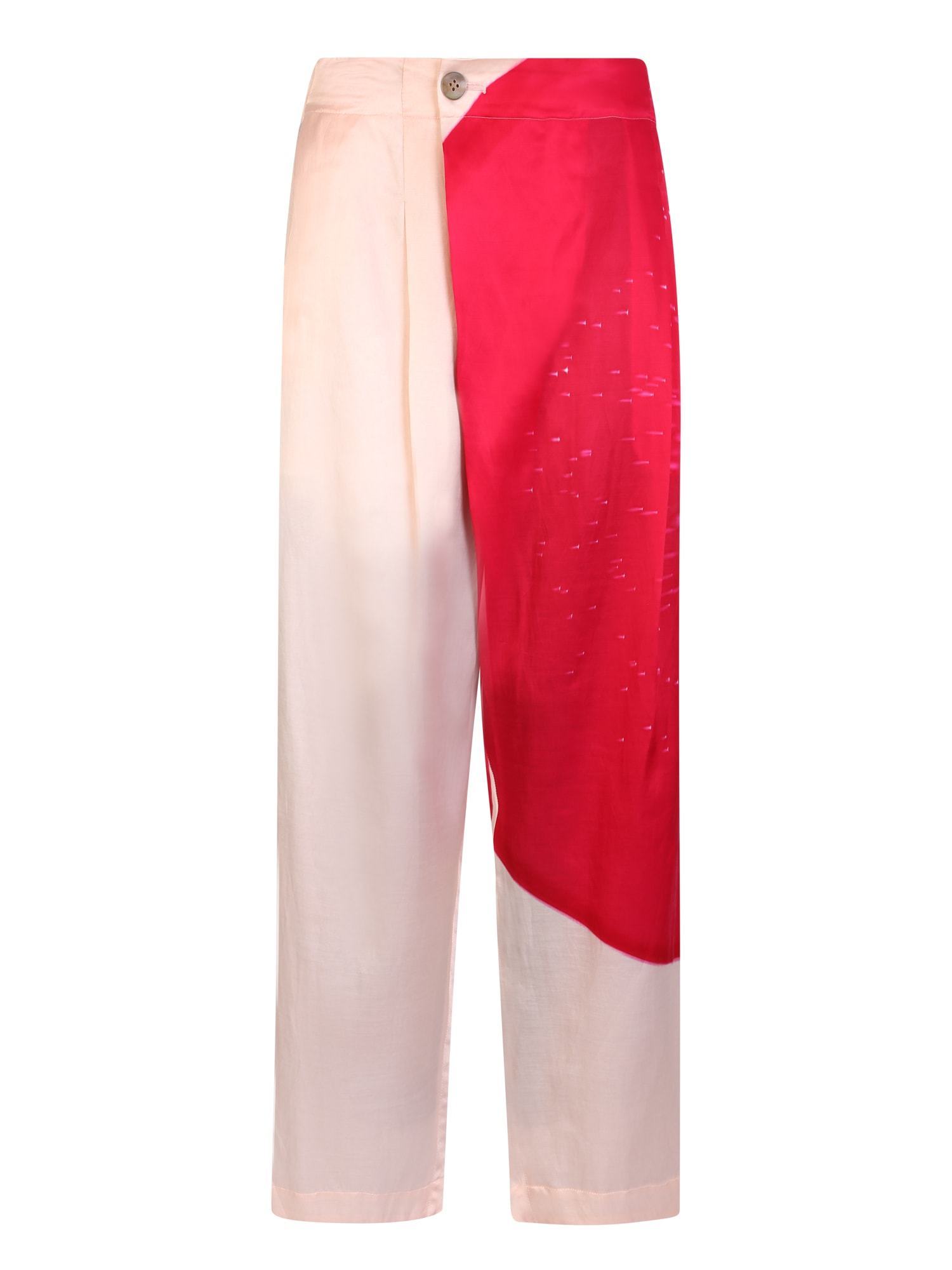 【送料&関税込】Issey Miyake Slice Trousers Beige/ Dark Pink