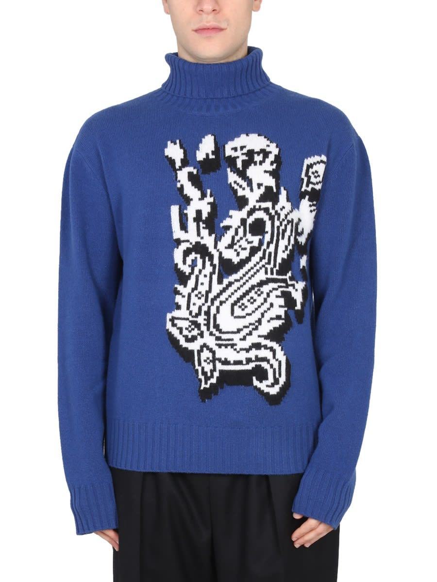 【送料&関税込】Etro Inlaid Jacquard Turtleneck Sweater