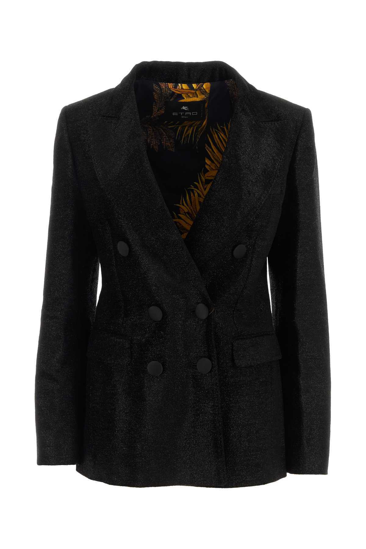 【送料&関税込】Etro Black Viscose Blend Blazer