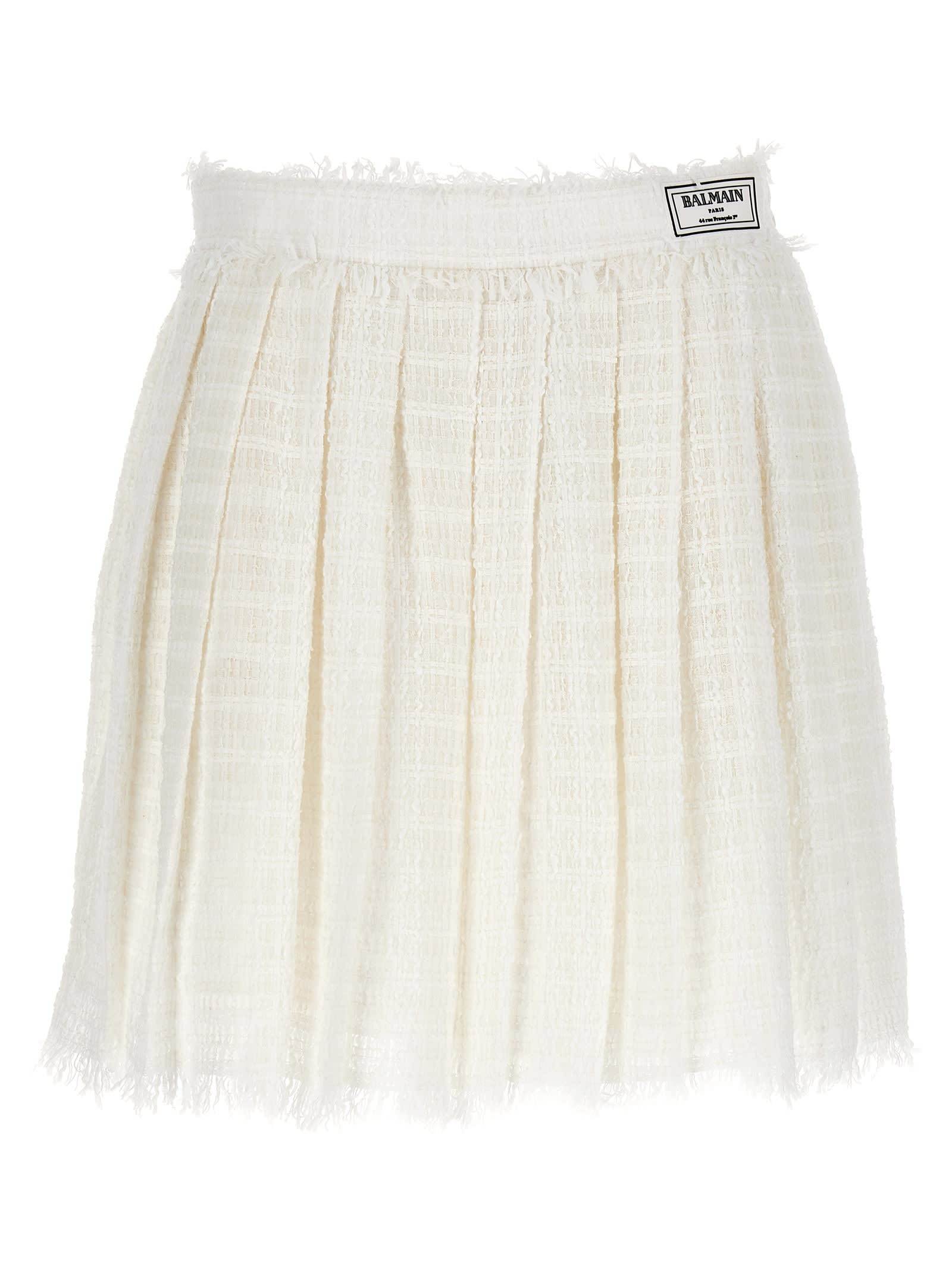 【送料&関税込】Balmain Tweed Skater Skirt
