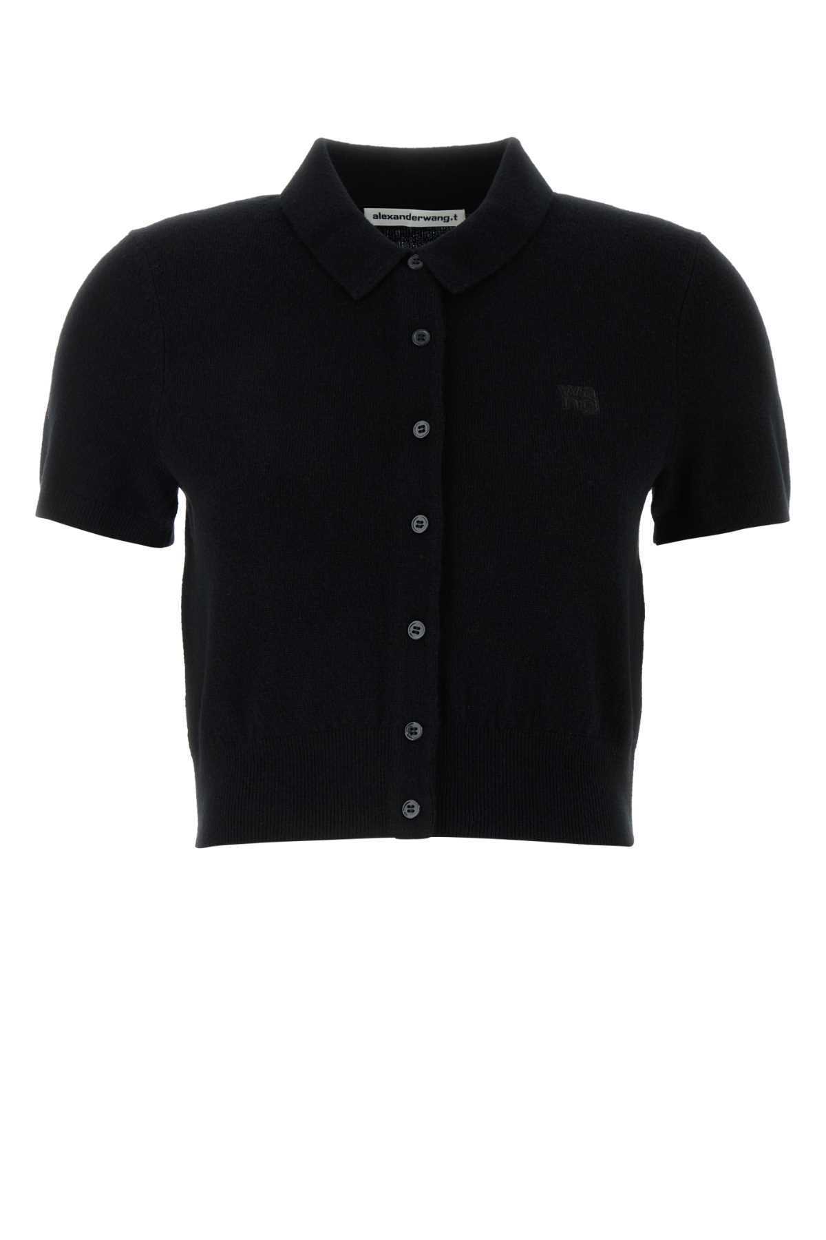 【送料&関税込】T by Alexander Wang Black Wool Cardigan