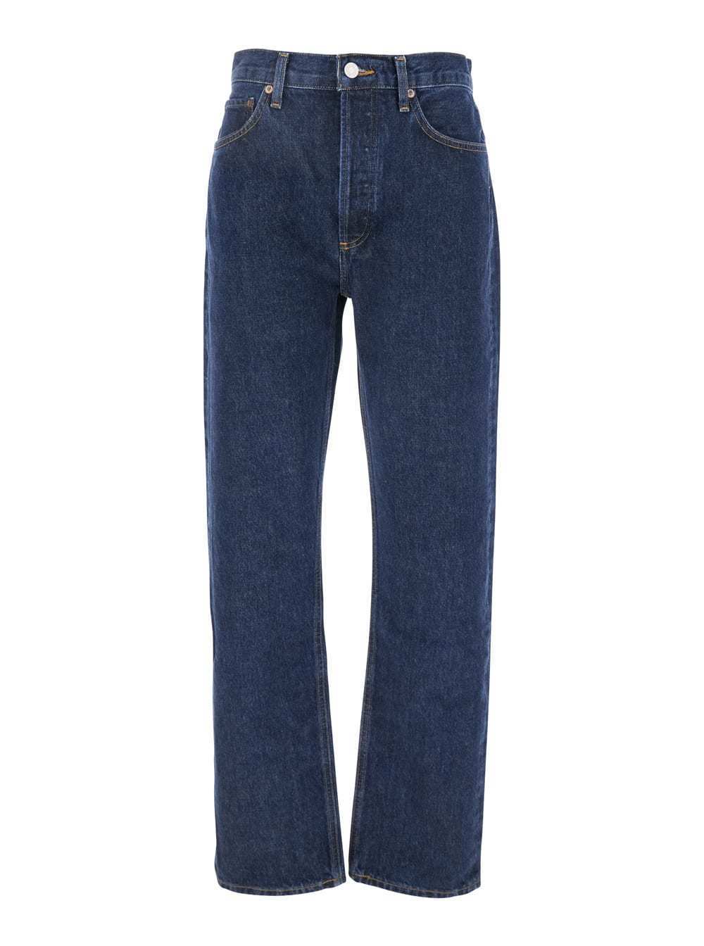 【送料&関税込】AGOLDE Blue Jeans With Belt Loops And Logo P