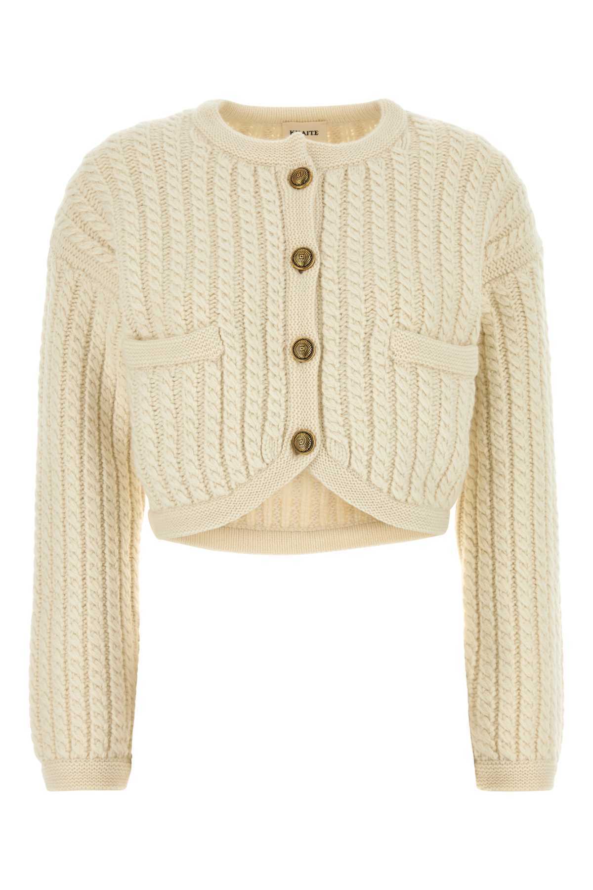 【送料&関税込】Khaite Cream Cashmere Blend Balser Cardigan