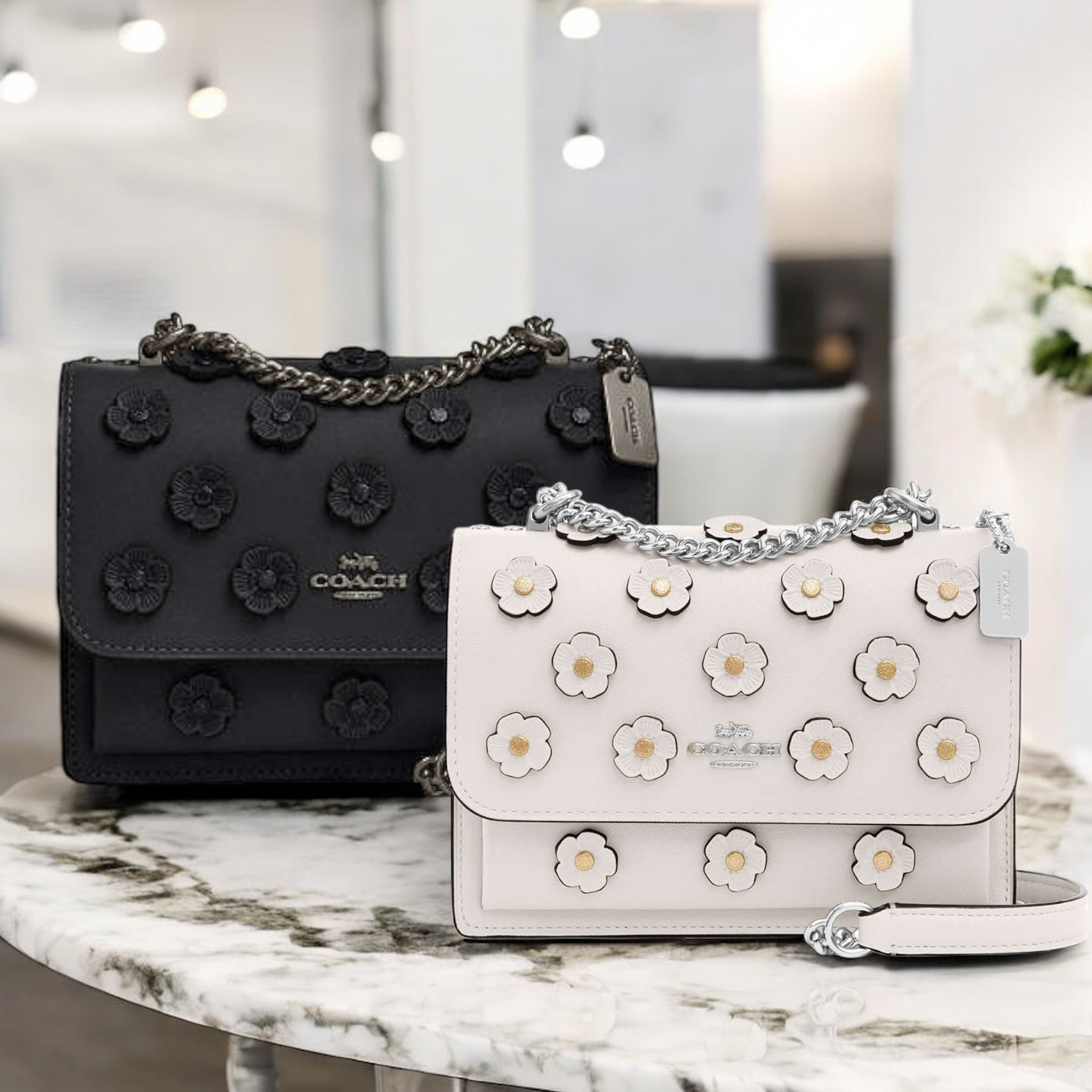 国内発/本物保証/COACH フローラル☆クレア クロスボディバッグ