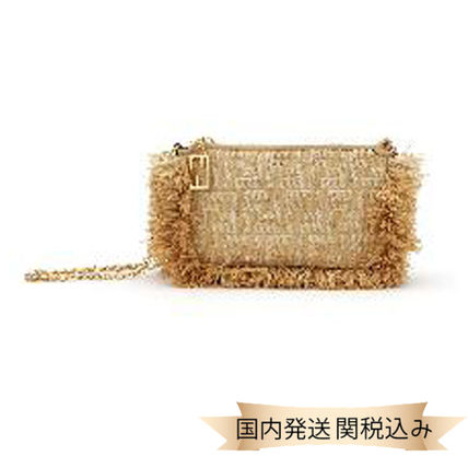 国内発送 FENDI フェンディ バゲット ラフィア ミディアム バゲット ミニ ラフィア ベージュ | Fendi