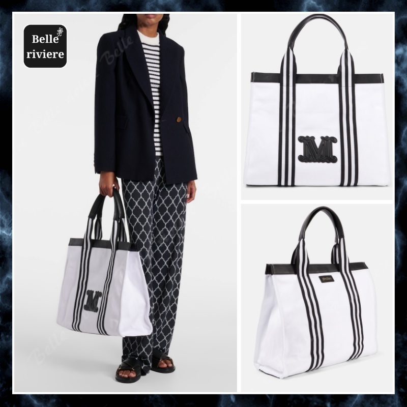 25SS new/Max Mara パラオラージキャンバストート Bag White