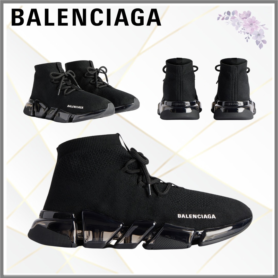 【BALENCIAGA】2.0 レースアップ フルクリアソール スニーカー
