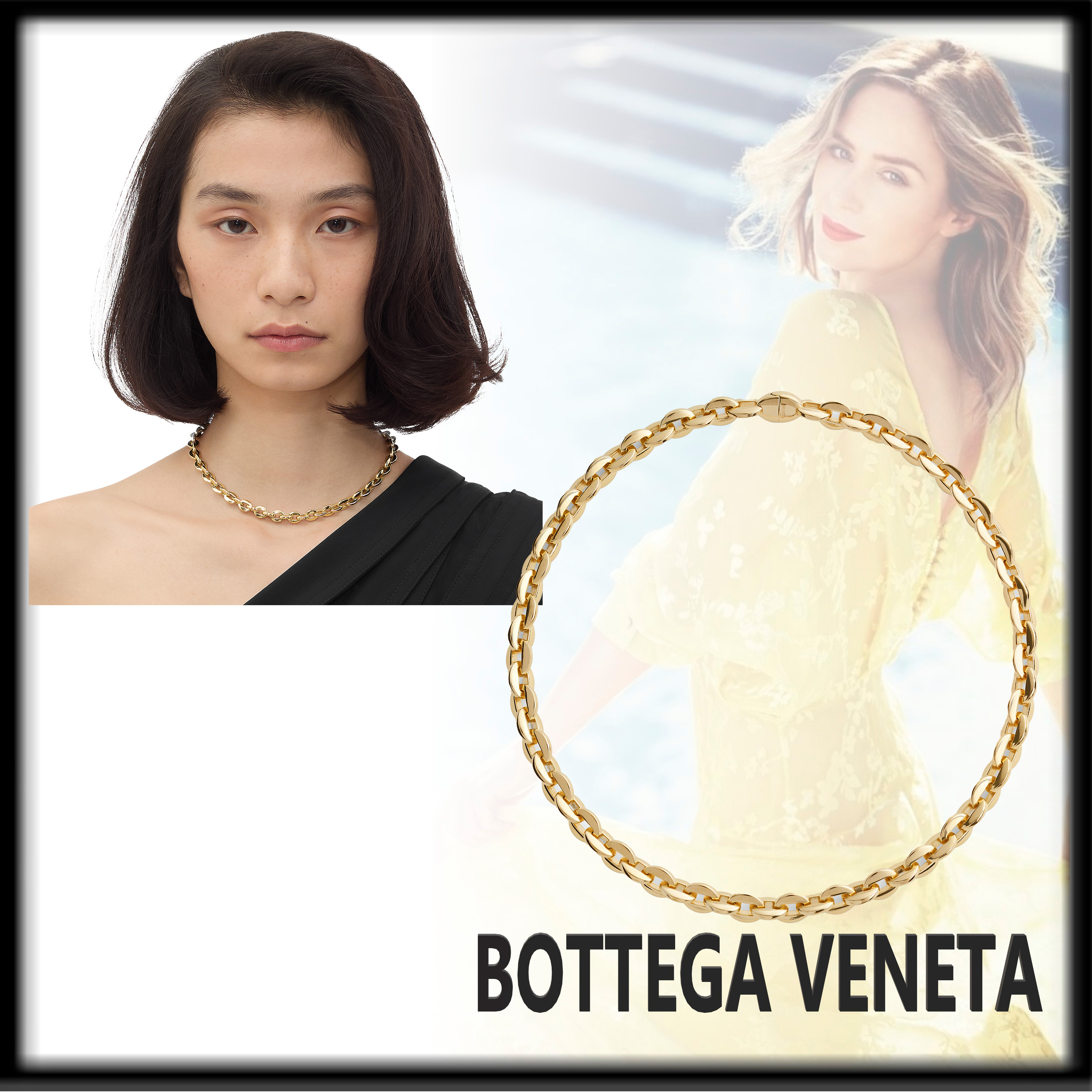 Bottega Veneta 洗練 18K シェイプ チェーン ネックレス