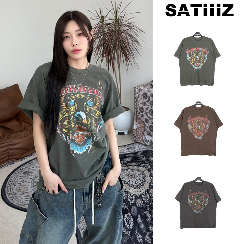 【SATIIIZ】Par Harley Pigment T-Shirt