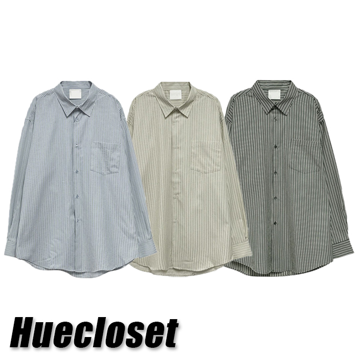 HUECLOSET Fuzzy Striped Shirt 25KERO２94
