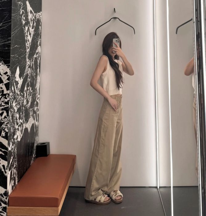 【好印象シルエット♪】CELINE タイヤパンツ コットンツイル 好印象シルエット♪】CELINE タイヤパンツ コットンツイル