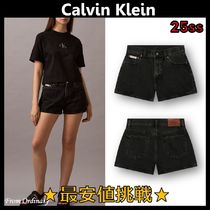 [CALVIN KLEIN]Signature 90s 3inch Black Denim Shorts★人気★