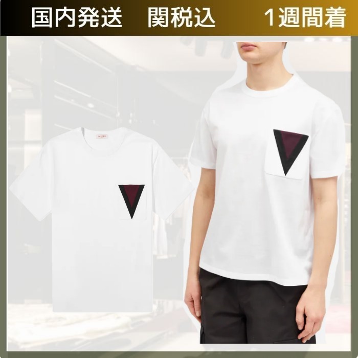 Valentino/ヴァレンティノ ラージVロゴTシャツ ホワイト