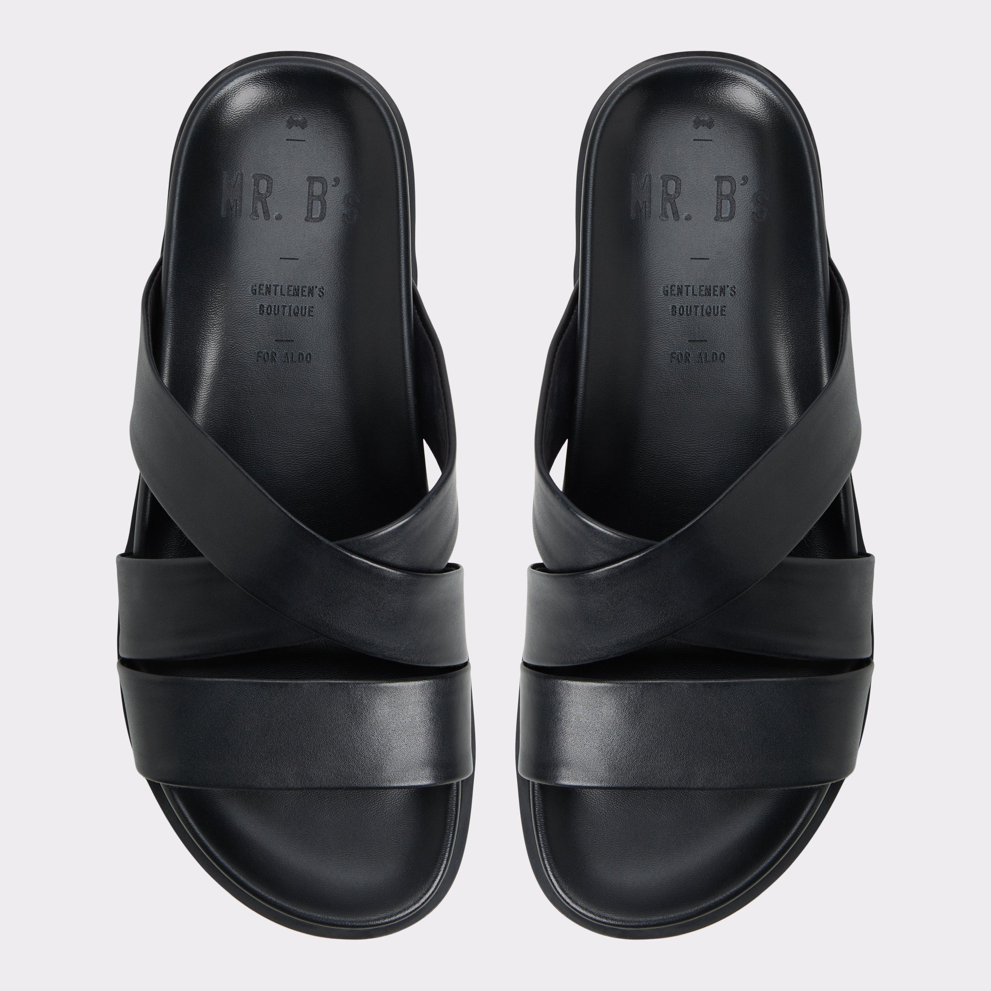 【ALDO】Mr.B's 本革 Wiley ダブルストラップ スライドサンダル ALDO】Mr.B's 本革 Kairo ダブルストラップ スライドサンダル