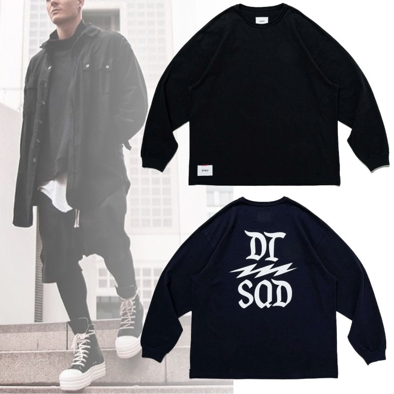 関送込! WTAPS DESIGN 02 コットン 長袖 クルーネック Tシャツ