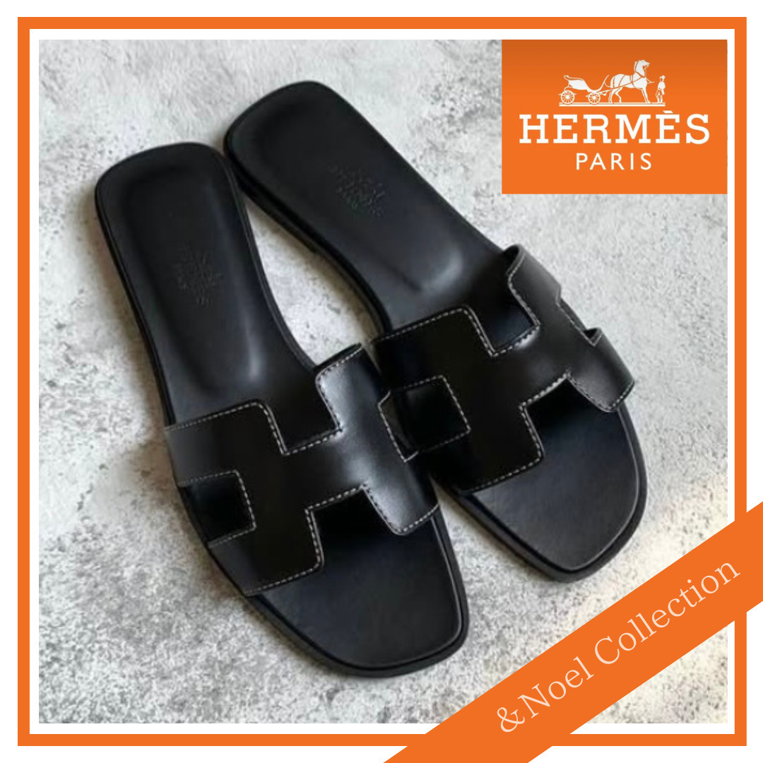 【定番♢上品】HERMES サンダル【オラン】ブラック