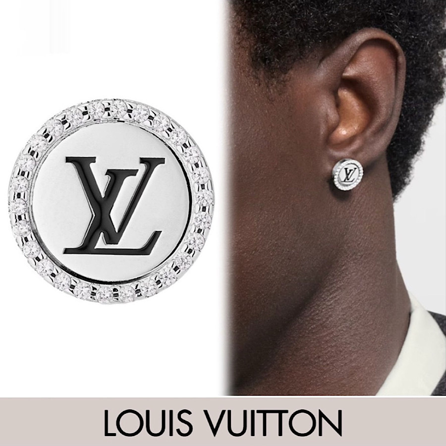 《片耳用/アクセントに》ルイヴィトン LV ピアス スパークル