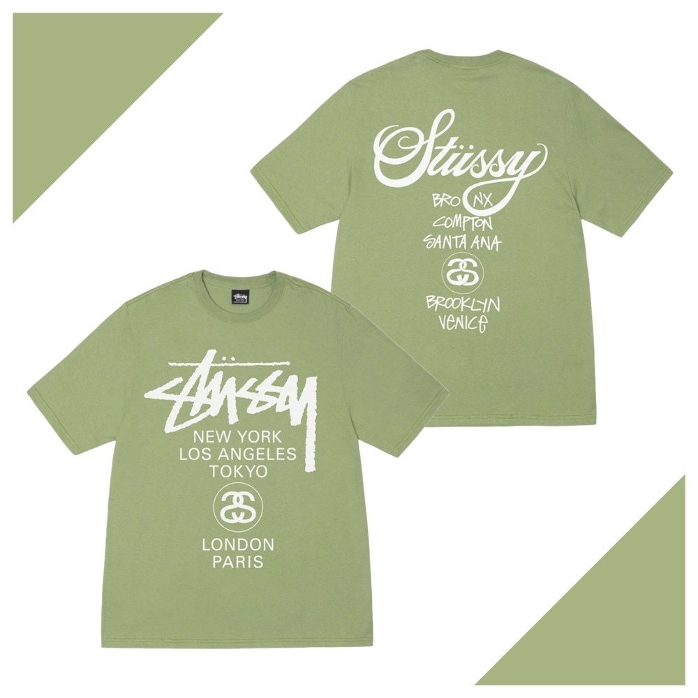 【Stussy】◆World Tour T-Shirt Moss 2023◆大人気・関税込◆