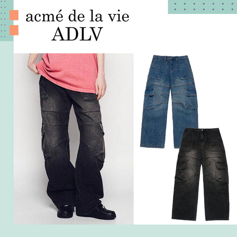 ADLV ♥ WIDE DENIM FATIGUE CARGO PANTS /追跡付
