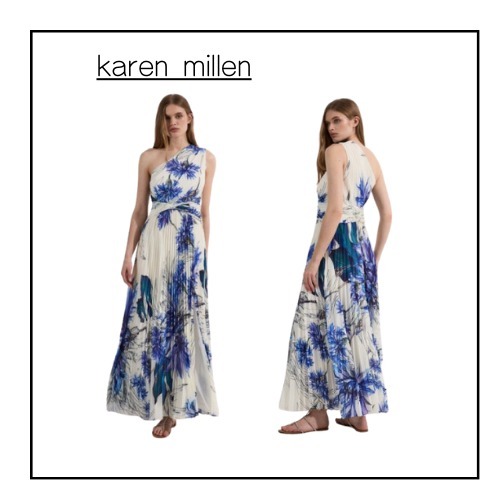 【関税・送料込】karen millenワンショルダーカットアウトドレス