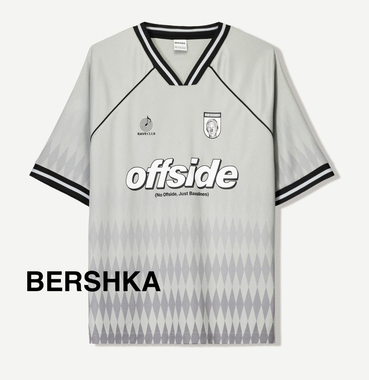 ★ドイツ発*BERSHKA*新作*OFFSIDEメッシュTシャツ/GREY★
