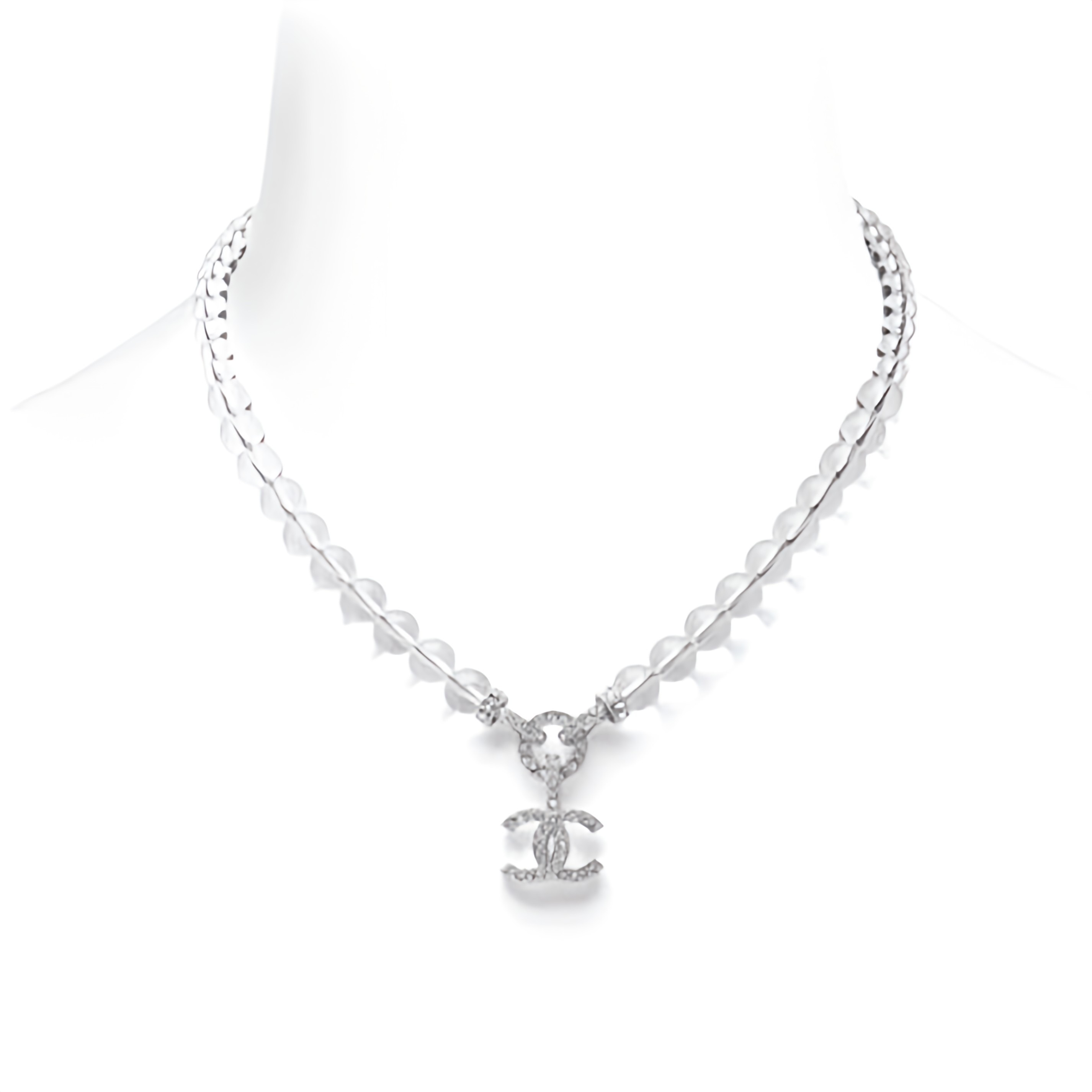《上品クリアパールと輝くCCロゴ♪》25S限定★CHANEL ネックレス
