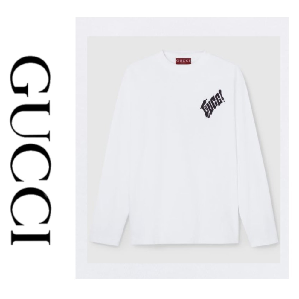 注目の新作♪【GUCCI】Gucciロゴ コットンジャージーTシャツ
