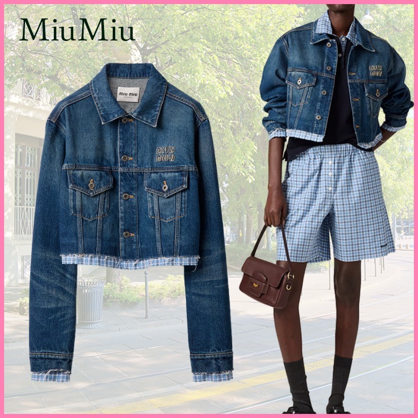 直営店 MiuMiu ミュウミュウ デニムジャケット GWB247_1568