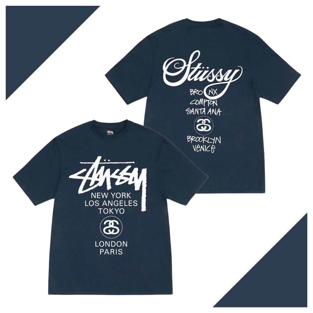 【Stussy】World Tour T-Shirt Navy 2024◆大人気・関税込◆