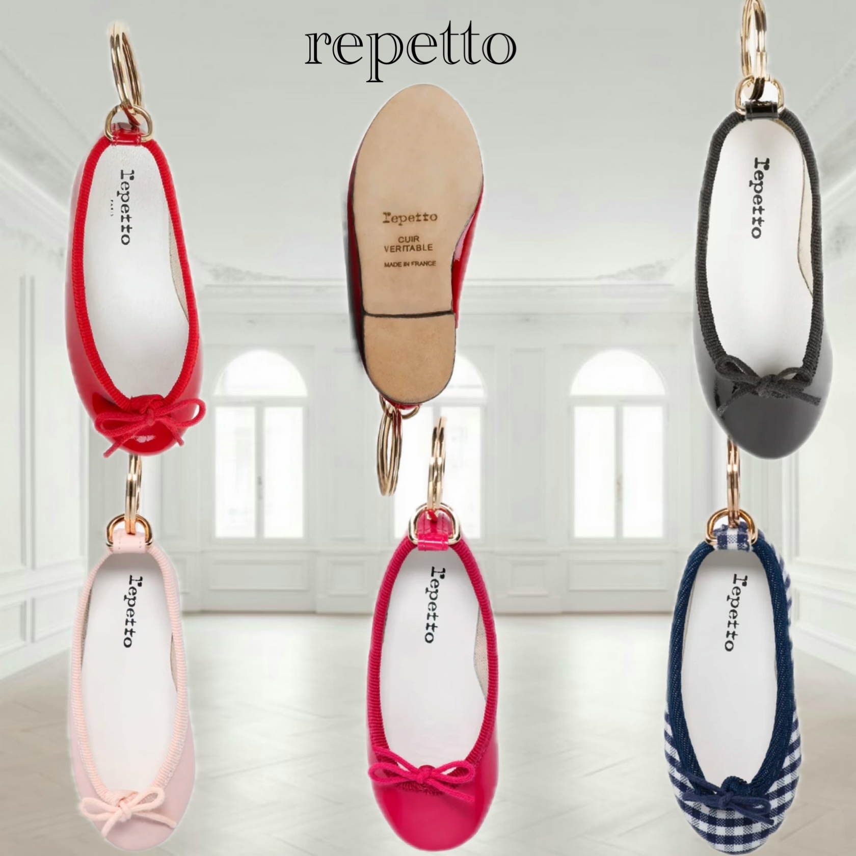 Repetto★ Cendrillon バッグチャーム バレエシューズ
