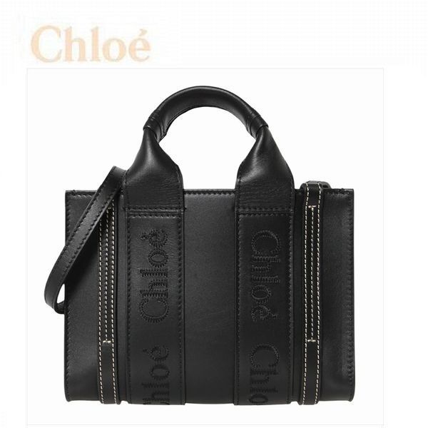 ☆Chloe☆ Mini WOODY Tote 2wayトートバッグ Black♪
