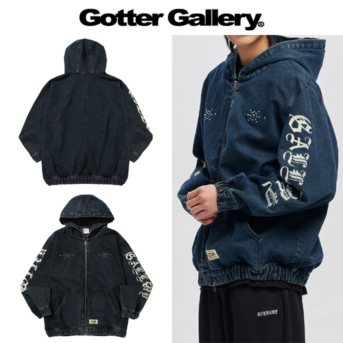 ★2025SS新作★GOTTER GALLERY★GEM GOTHIC DENIM HOOD JACKET