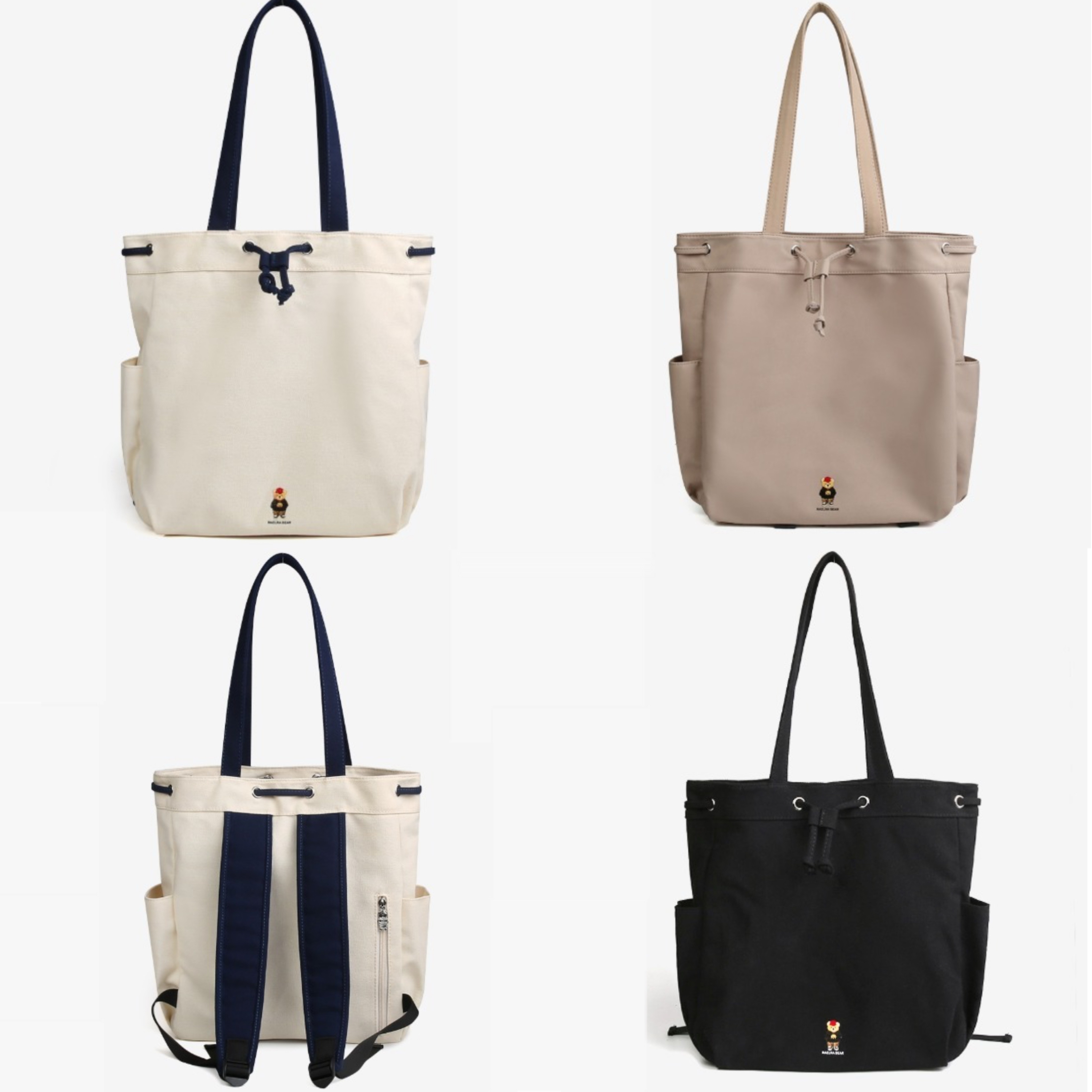 ＊韓国＊［RAELRA BEAR］Felicia Canvas Shoulder & Backpack 3C