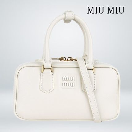 MIUMIU ミュウミュウ ショルダー トート バッグ ホワイト - メルカリ