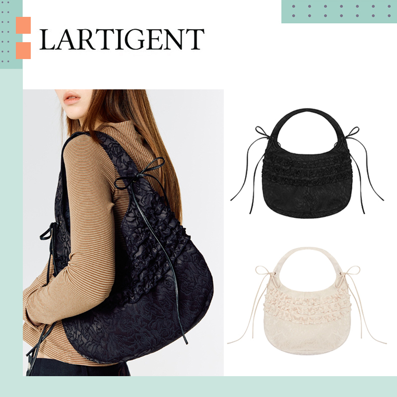 LARTIGENT ♥ L15 JAQUARD FRILL BAG /追跡付
