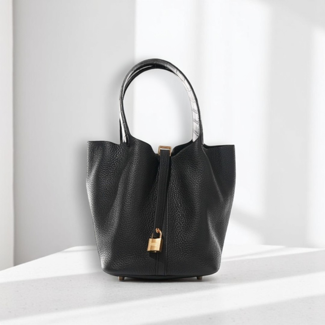 VINTAGE●HERMES●エルメス ピコタンロック22バッグタッチ