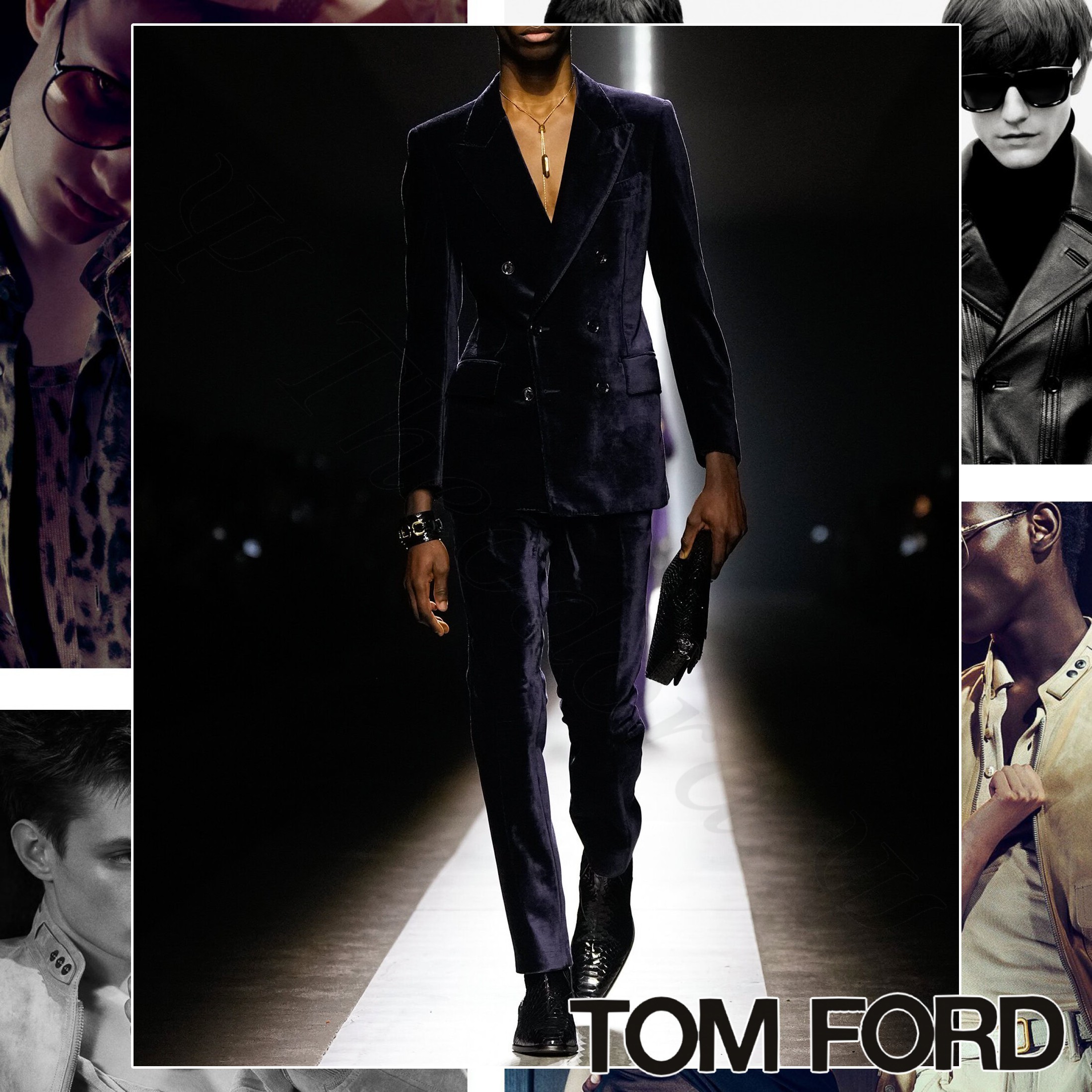 TOM FORD ダブルブレスト セットアップ ブルーパープル