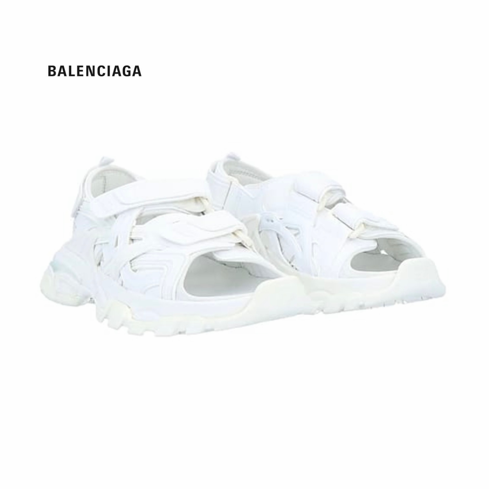 BALENCIAGA ブランドロゴ ホワイト テクニカルサンダル/関税込