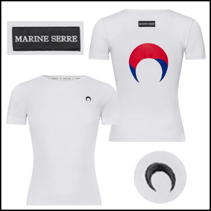お早めに！■MARINE SERRE■ マリーンセル ムーンロゴ Tシャツ