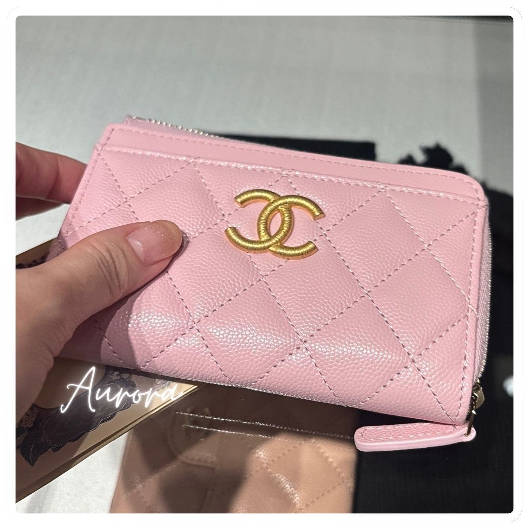 可憐ピンク×イエロー_CHANEL_コイン_財布_カード_フラグメント