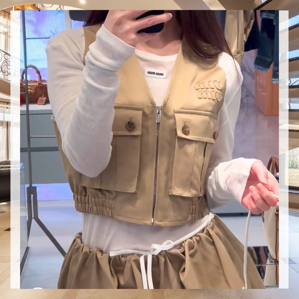 《大人カジュアル》【MiuMiu】リブ編み ジャージー ドレス