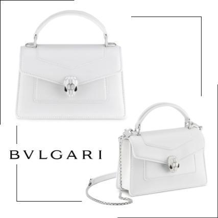 BVLGARI ブルガリ レザー トップハンドル バッグ