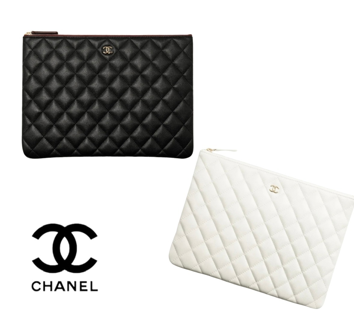 上品で大人気☆華やか♪【CHANEL 】クラシック ジップ ポーチ