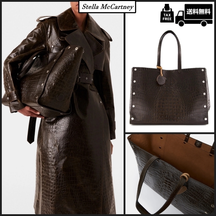 STELLA MCCARTNEY ステラスタッズ クロコエンボス トートバッグ