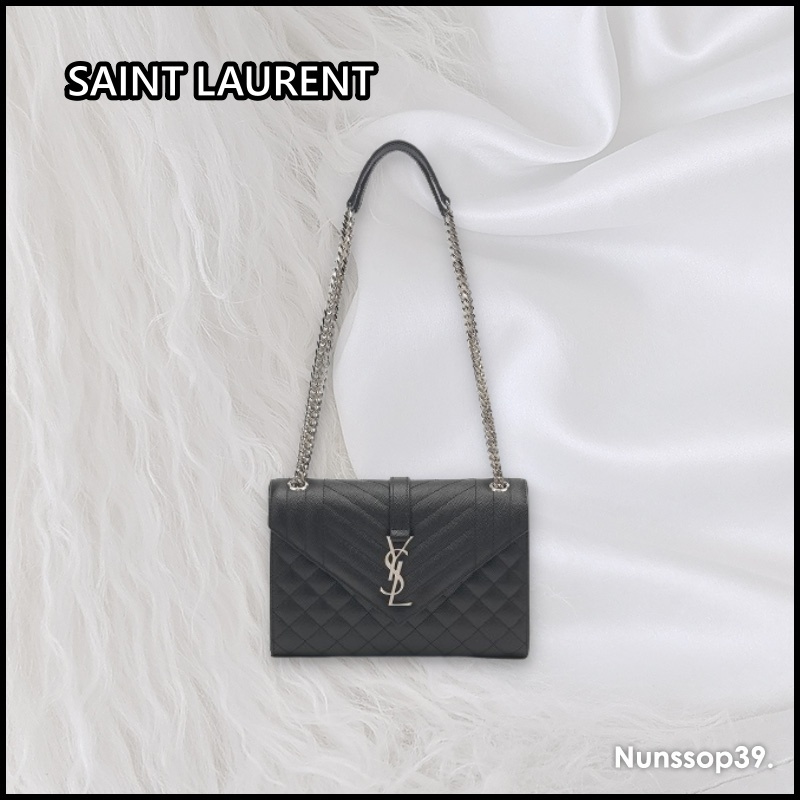 《SAINT LAURENT》 モノグラム マトラッセ ショルダーバッグ
