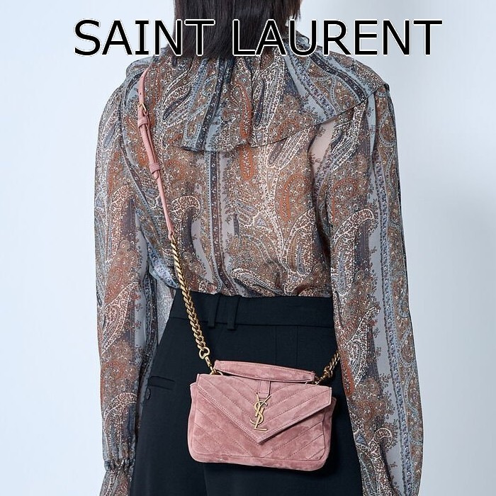 ★SALE★【送料関税無料】SAINT LAURENT ミニカレッジ バッグ