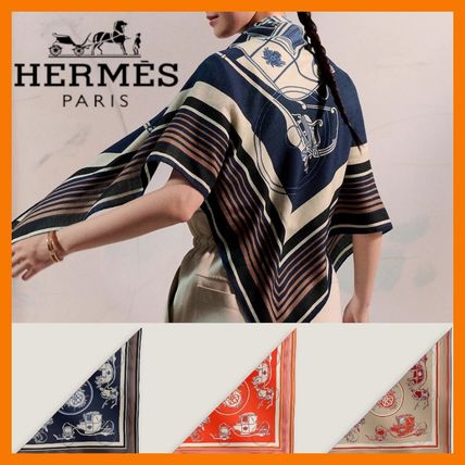 ブラック（黒）系 HERMES(エルメス) マフラー・ストール