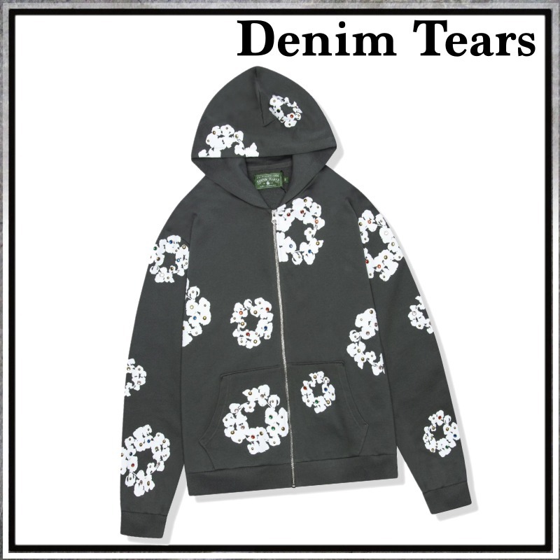 【大人気★】Denim Tears ヴィンテージ ジップアップパーカー