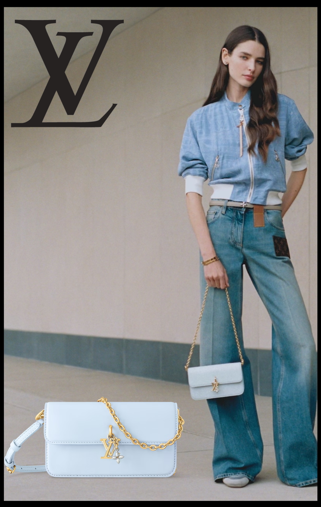 【ルイヴィトン】 ウォレット オン チェーン LV ブルーム