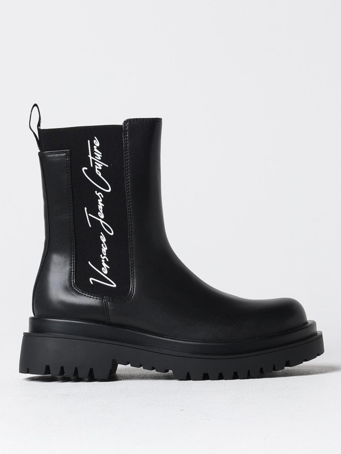 ショートブーツ・ブーティ VERSACE Woman Flat ankle boots Black 77VA3S60ZS868 899